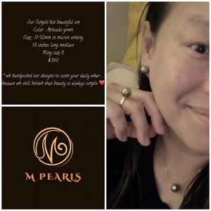 M Pearls Arvado Green Jewelry Set